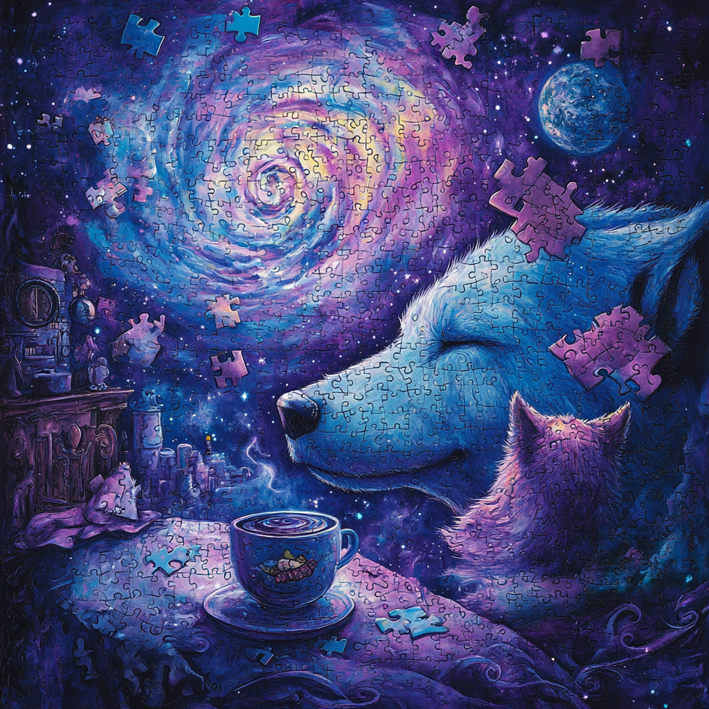 Cosmic Wedding Hot Chocolate Wolf