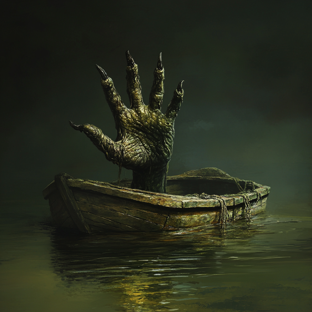 Dark Green Slimy Horror Hand