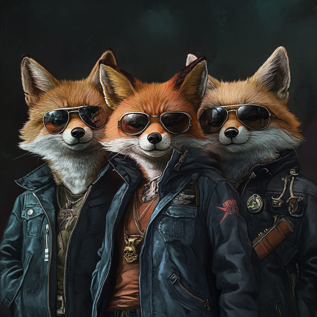 Gangsta Foxes Aviators Dark Denim