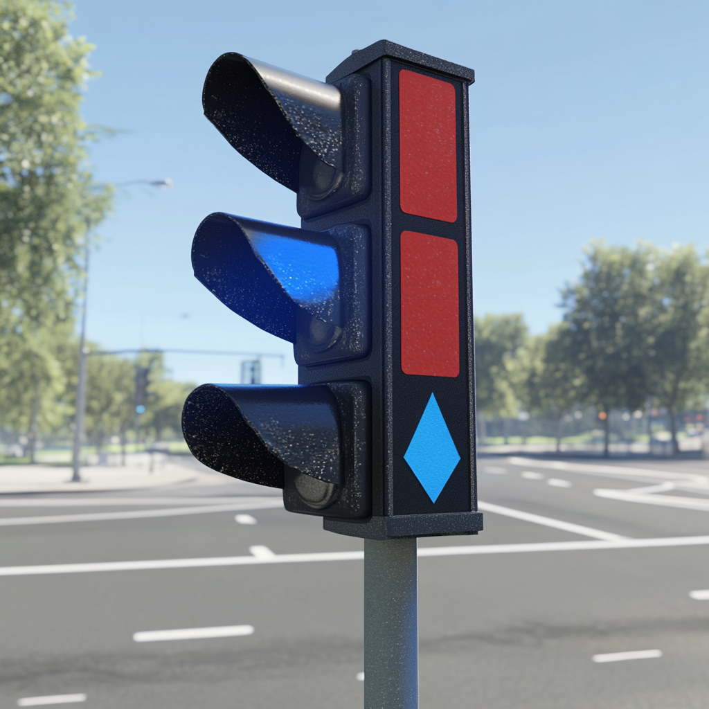 Traffic Light Blue Red Arrows