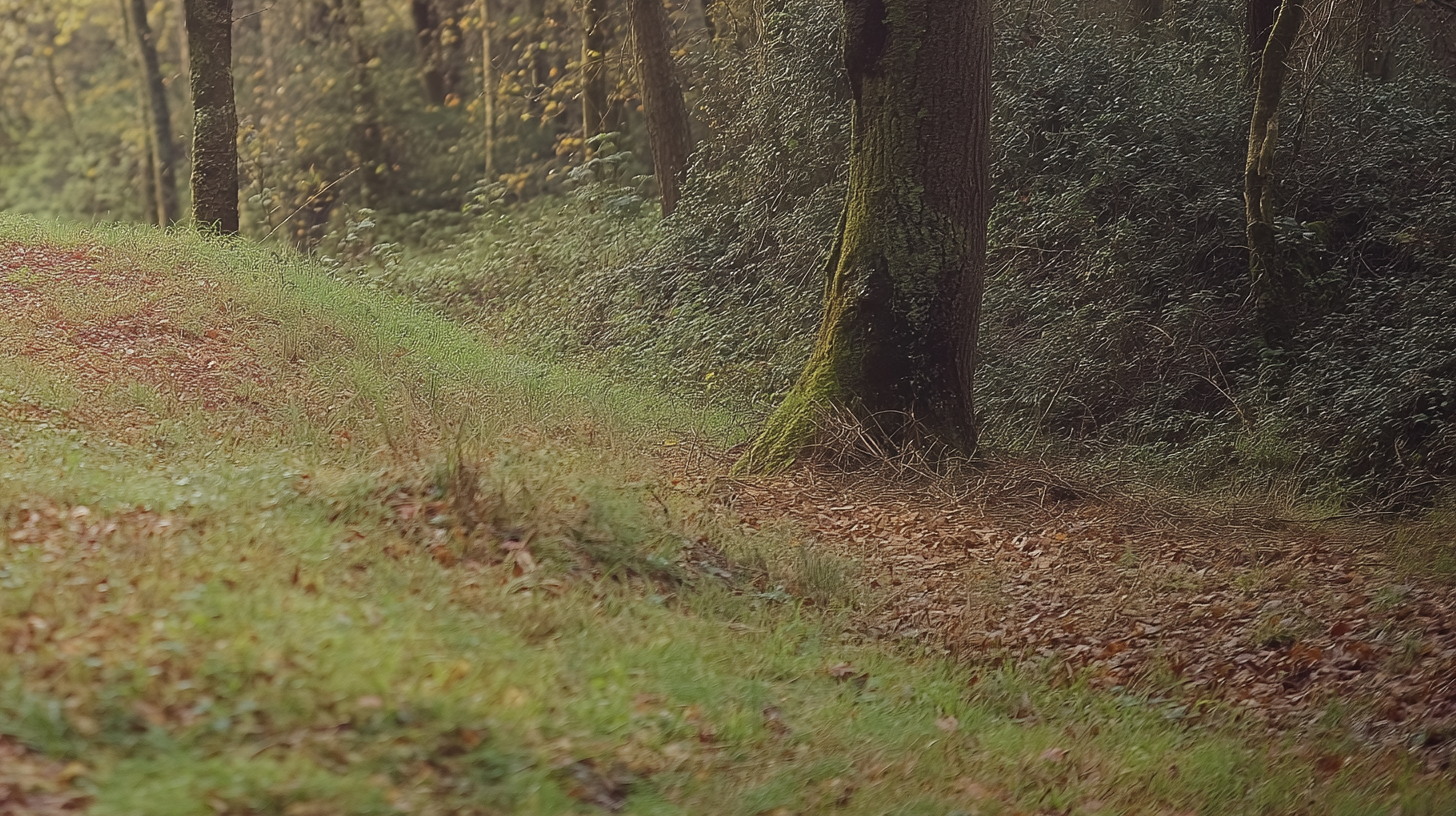 Lonely dirt path in tranquil landscape