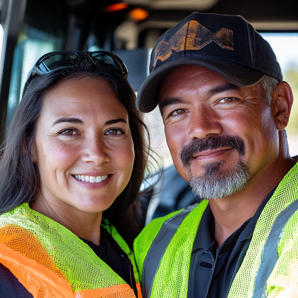 Semi-truck drivers Labor Day celebration