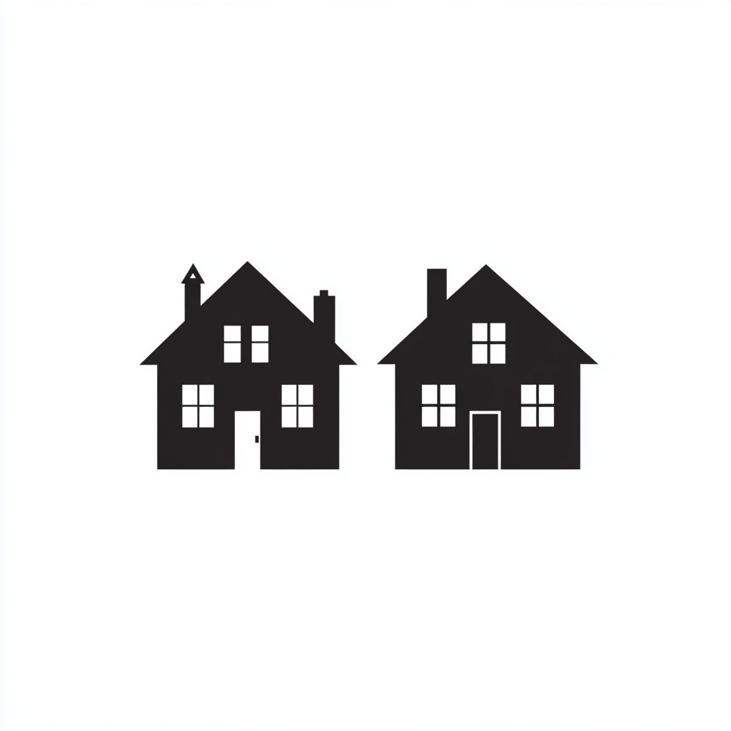 Two houses real estate logo