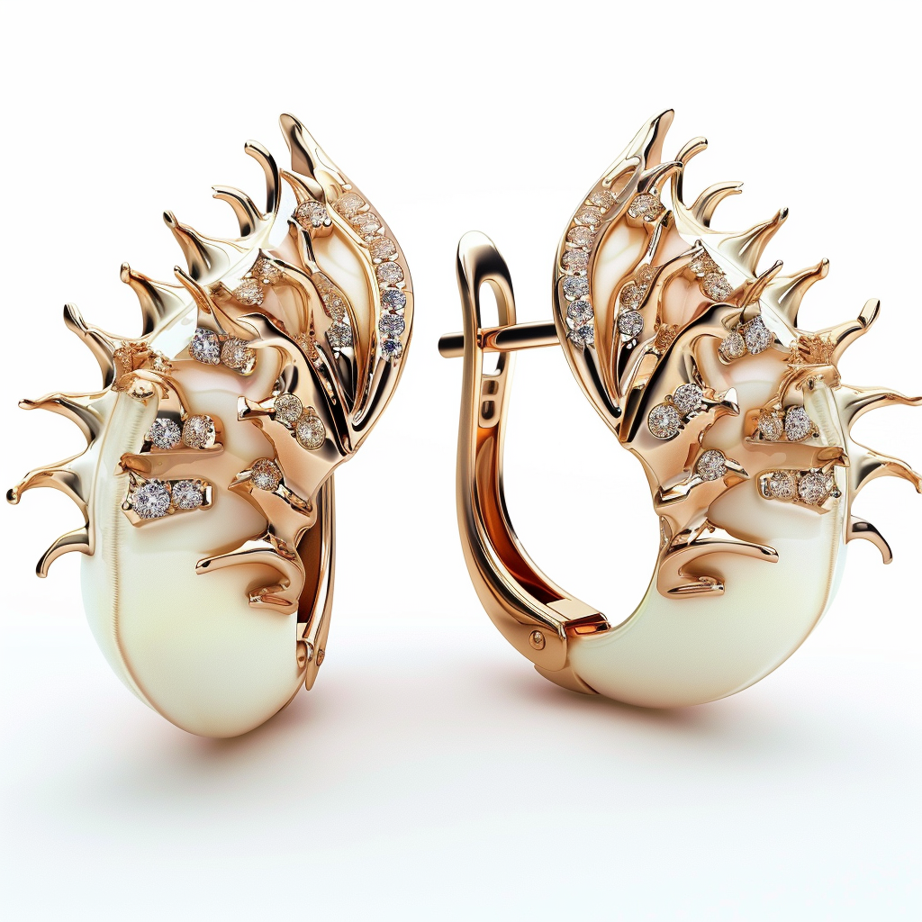 Rose Gold Venus Fly Trap Earrings