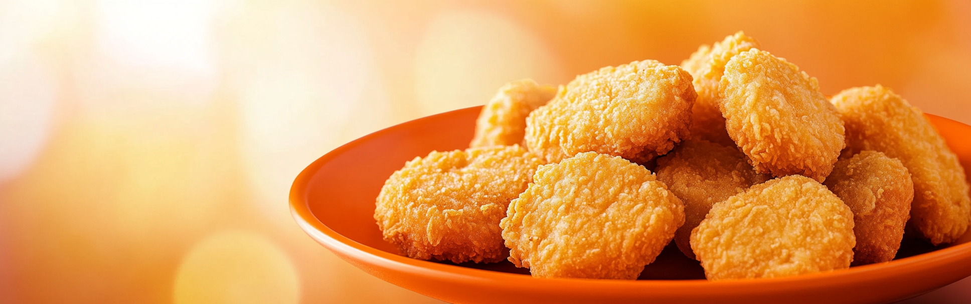 McDonald's Chicken Nuggets on Orange Plate