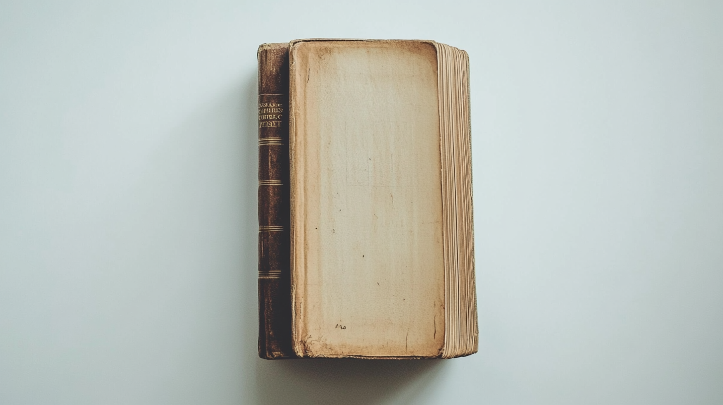 Vintage Book on White Table