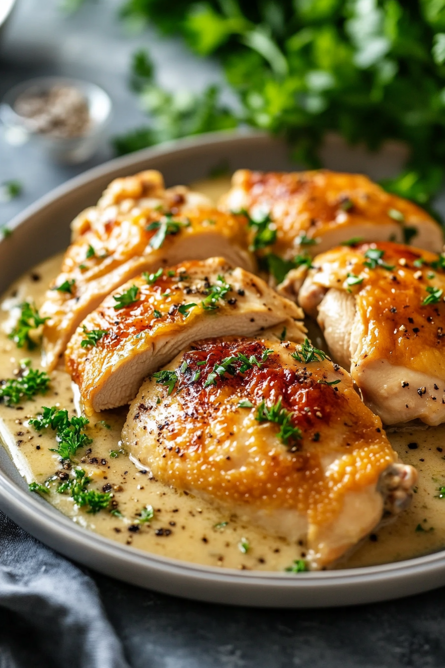 White Wine Chicken Recipes Stock Image