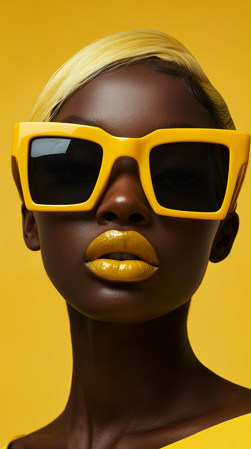 Woman Burberry Sunglasses Yellow Hair