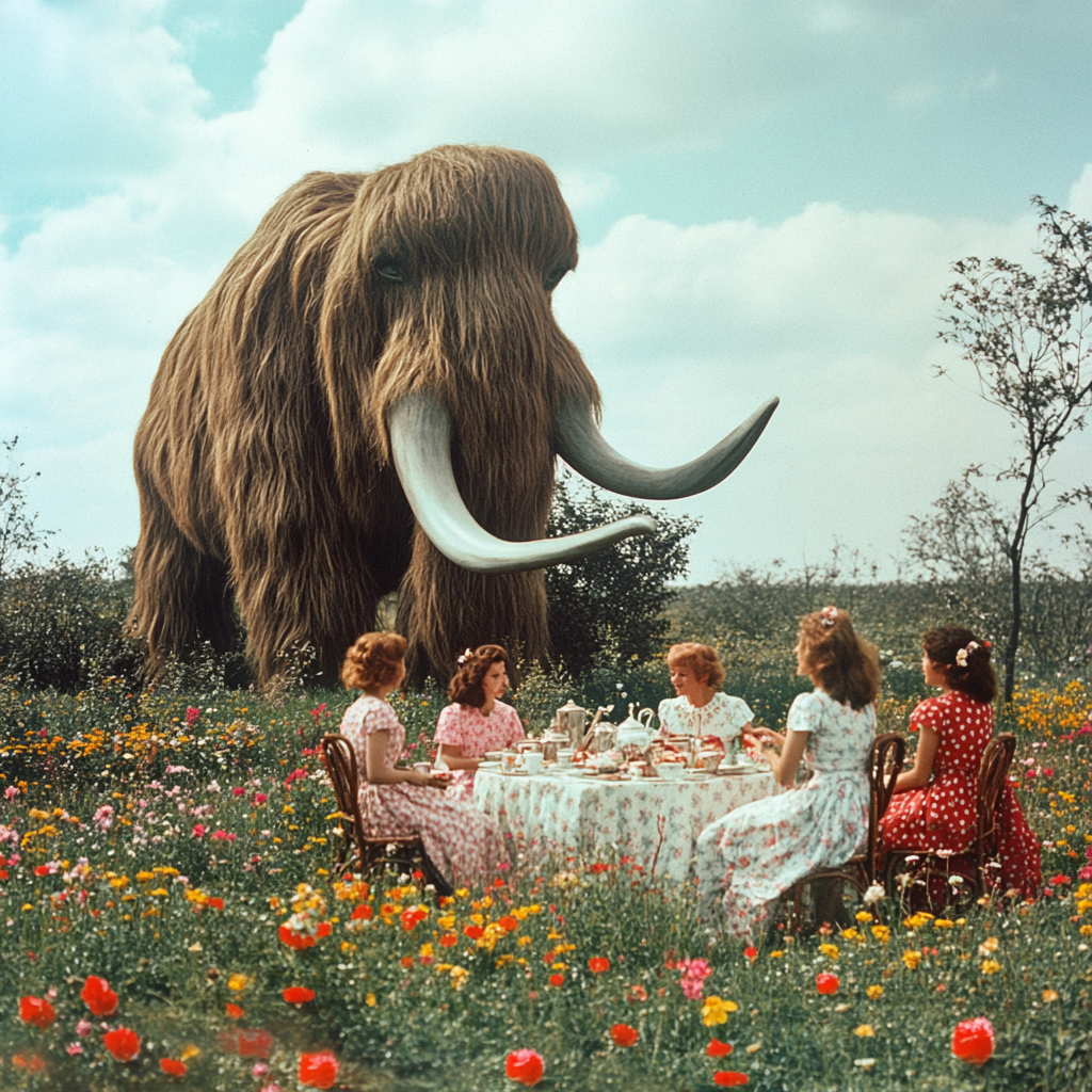 Woolly Mastodon Tea Party Image