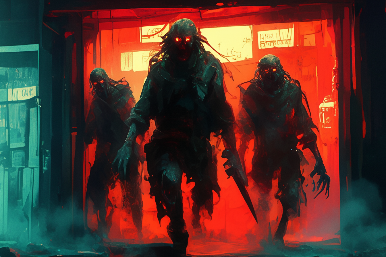 Dark Store Zombie Demons Horror